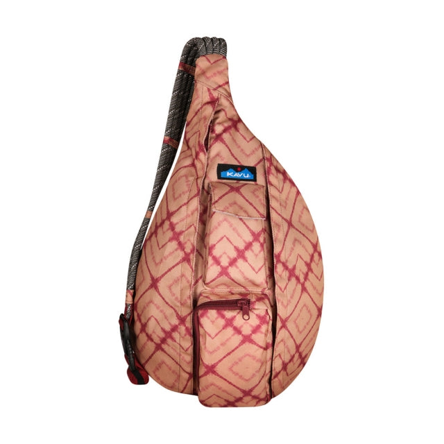 Geometric-patterned Teardrop Rope Sling Bag