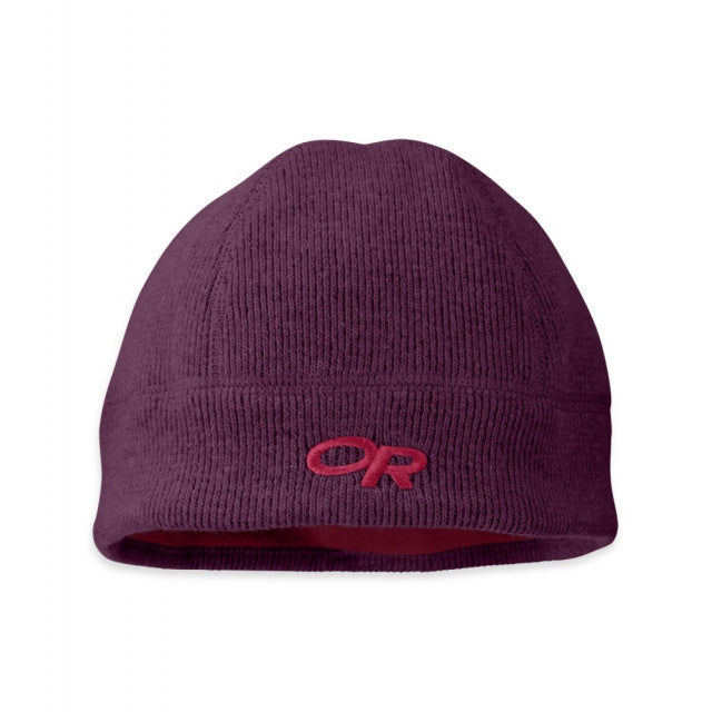 Embroidered Logo Ribbed Knit Beanie