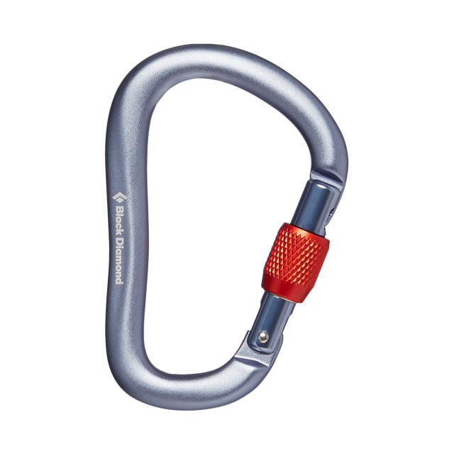 Knurled D-shaped Screwgate Carabiner