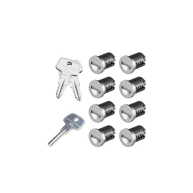 Grid-arranged Metallic Lock Core Set